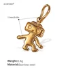 Miniature Gold Robot Pendant.