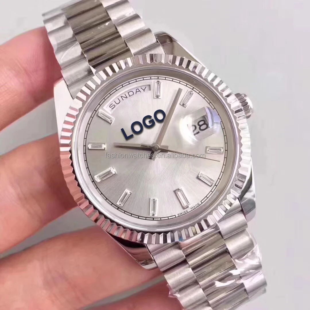 High Quality Stainless Steel Watches Day and Date Watches Men Automatic