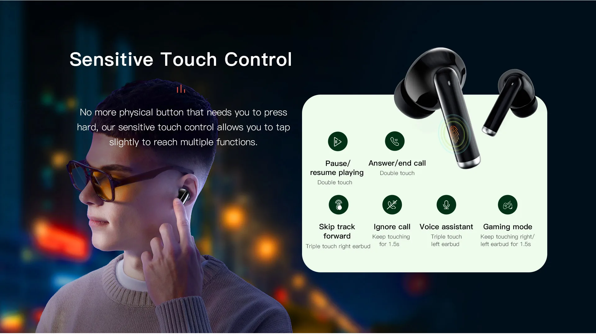 Xiaomi Qcy T19 Tws Wireless Smart Earbuds Crystal-clear Calling Noise ...