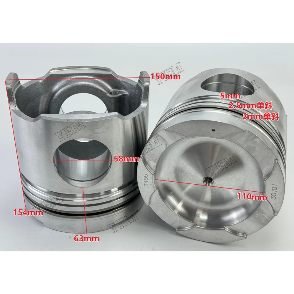 For Mitsubishi S6A3 Piston Machinery Engine Spare Parts 2