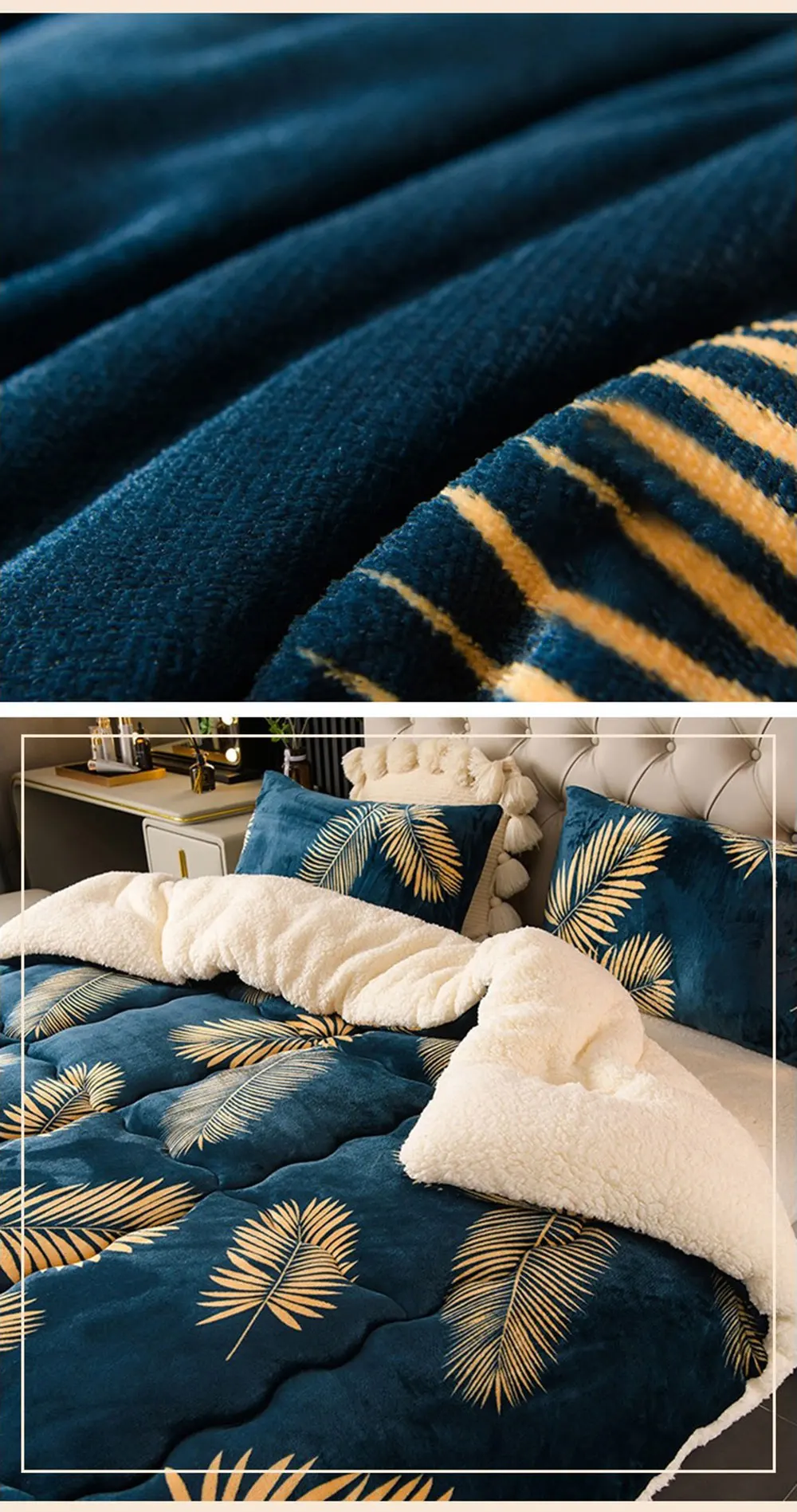 Super Warm Blanket 200x230cm Luxury Thick Blankets For Beds Fleece