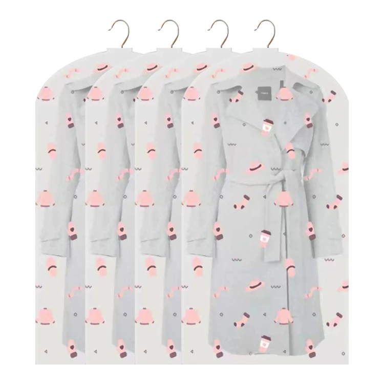 Biodegradable Eco-friendly Custom Printing Plastic Packaging Transparent EVA  Zipper Bag For Garment Clothing T-shirt