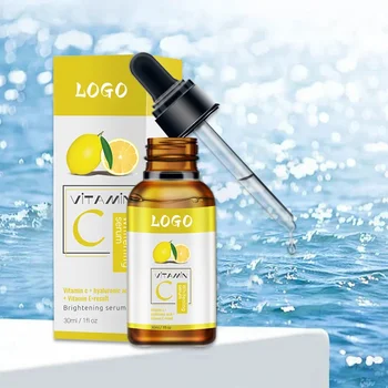 Wholesale Cosmetics Lighten Fine Lines Brighten Natural Turmeric Brightening Skin Care Serum Whitening Vitamin C face serum