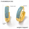 F1695-gold turquoise earrings-large