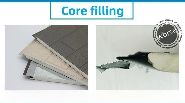 Brick Thermal Insulation Polyurethane Foam Roof Wall Sandwich Panels Metal Siding Exterior Interior Wall Decorative Panel factory