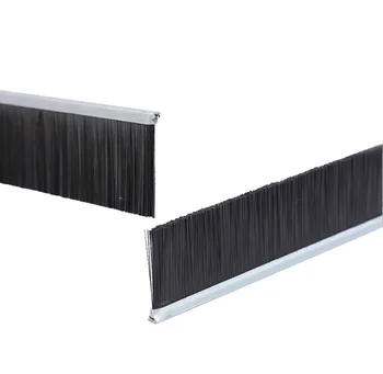 Customized Industrial Aluminum Alloy Brackets with Nylon Strip Brush for Garage Door Brush