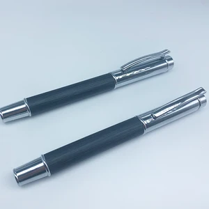 High Quality Luxury Black Brushed Metal Roller Pen with Custom Logo Office Supplies Business Promotion Twist Metal  Roller Pen