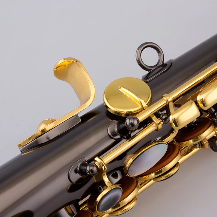 楽器楽器ブラックニッケルソプラノサックス、中国からのゴールド