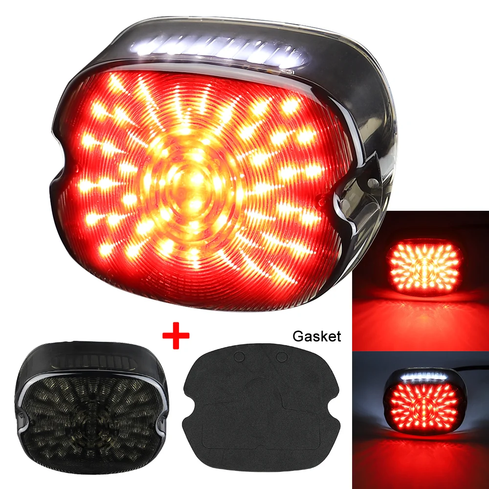 Smoke Lens LED Brake Tail Light Running Lamps for Sportster Dyna FXDL Electra Glides Road King Motorcycle