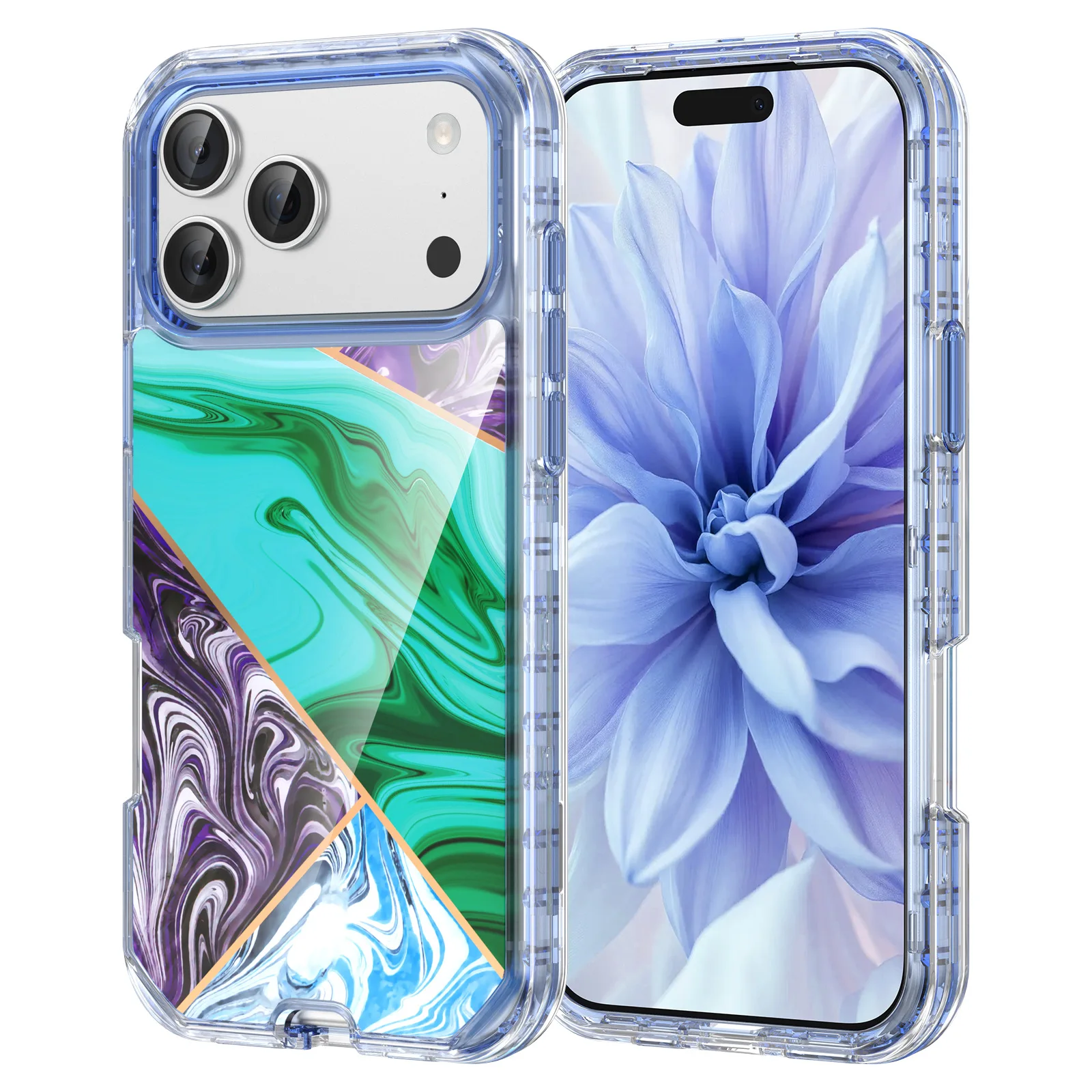 Luxury Hard Pc Electroplate Marble Pattern Phone case for iPhone 17 Pro Max