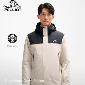 Pelliot Outdoor Hooded Waterproof Jacket Winter Three-in-One Windproof Jackets Mountaineering Suit Zipper