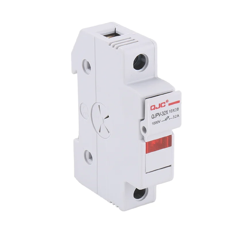 QJC PV System Solar PV Fuse Holder  Dc 1000V 16A 25A 32A 63A 100A Single Phase Dc Fuse Holder with Fuse Core