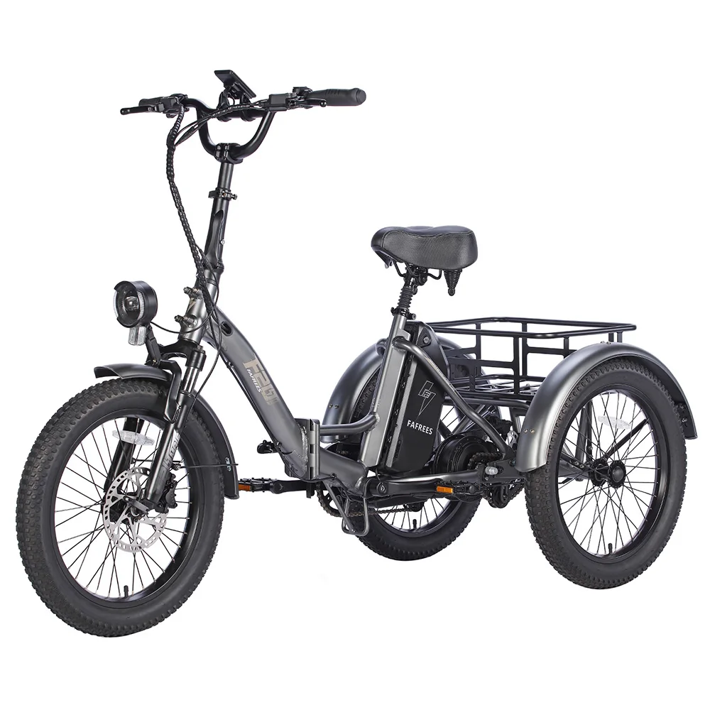 FAFREES F20 Mate 500W Motor Heavy Duty Ebike Electric Cargo Trike 180kg Capacity 110KM Range, Folding Design EU UK CN
