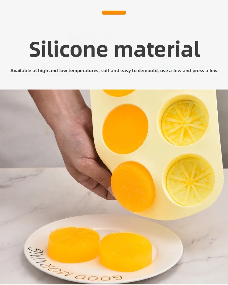 Large 6-Grid Silicone Ice Cube Mold Heat-Resistant Cake Baking Mold for Homemade Ice Cream or DIY Baking Household Product factory