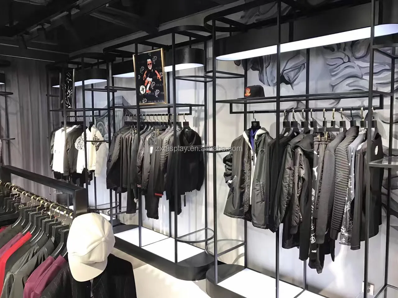 Clothing Store Fixtures Clothing Display Racks For Clothing Shop ...