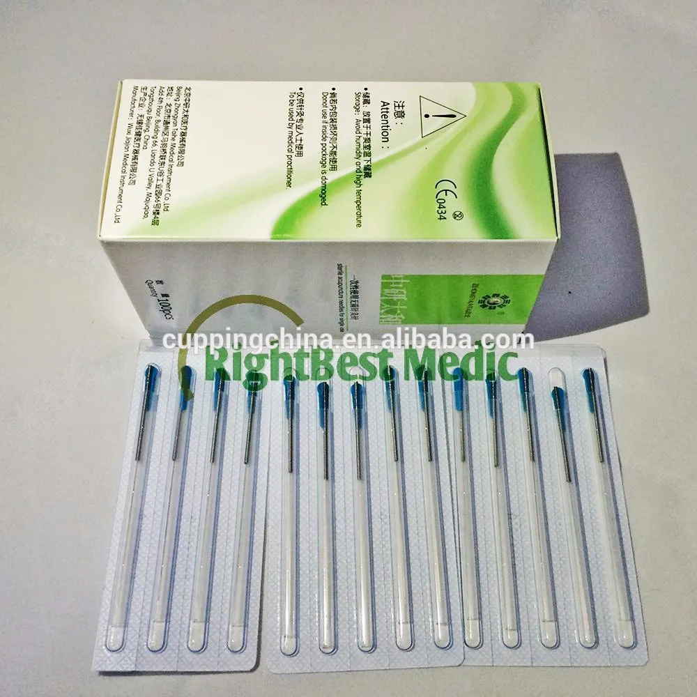 100pcs/box Disposable Acupuncture Sterile Needles One Pipe Single With ...