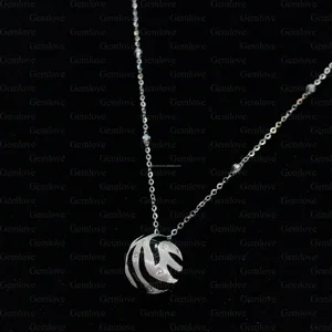 New Design 18K Gold Spherical Pendant Necklace - 5.51g 60cm Dainty Chain for Women's Fall/Winter Fashion