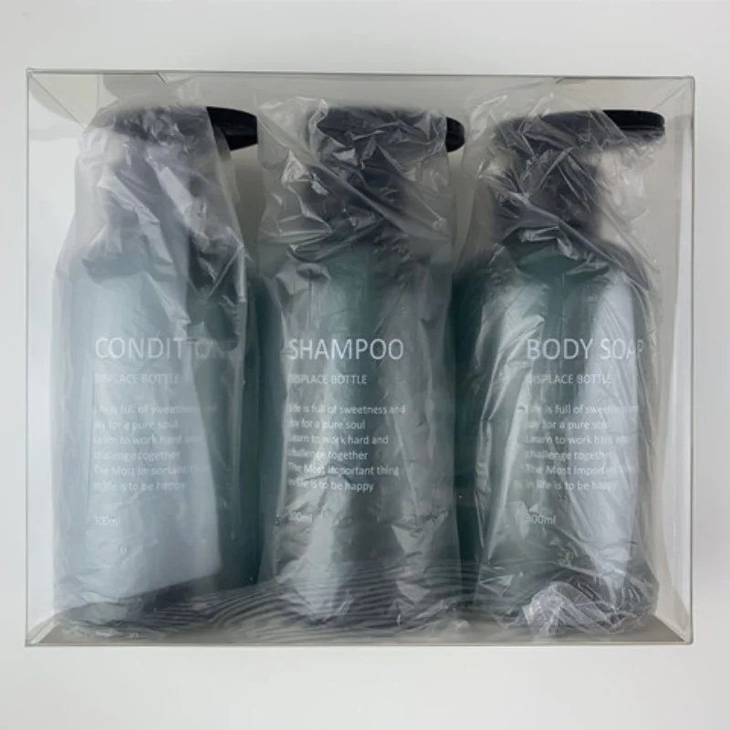 Wholesale 200ml 300ml Empty Hand Wash Bottle Green Pet Plastic Shampoo Lotion Pump Bottle Conditioner Plastic Bottle 50ml