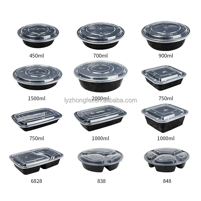 28oz 32oz 38oz Plastic Food Container Disposable Microwavable Food