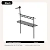 Scaffale portaoggetti nero a tre strati