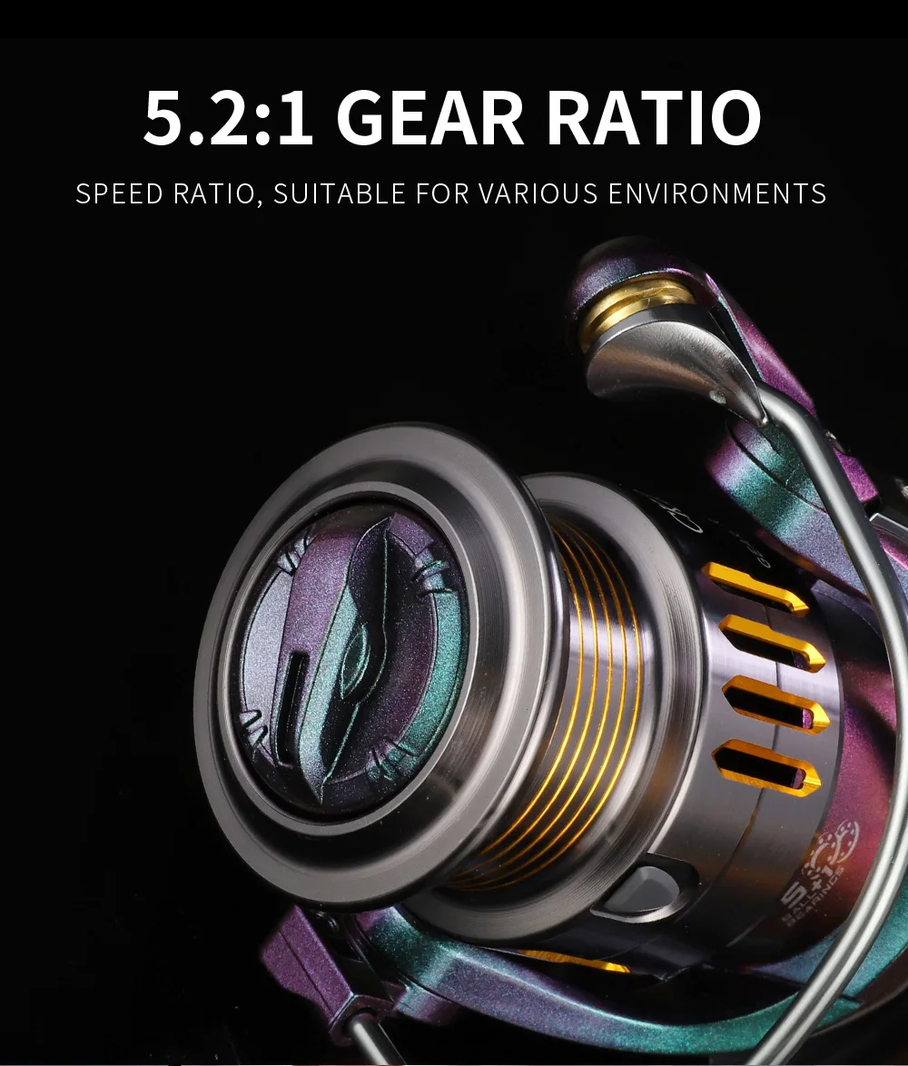 Max Drag 8KG Spool Fishing Reel Gear Ratio High Speed