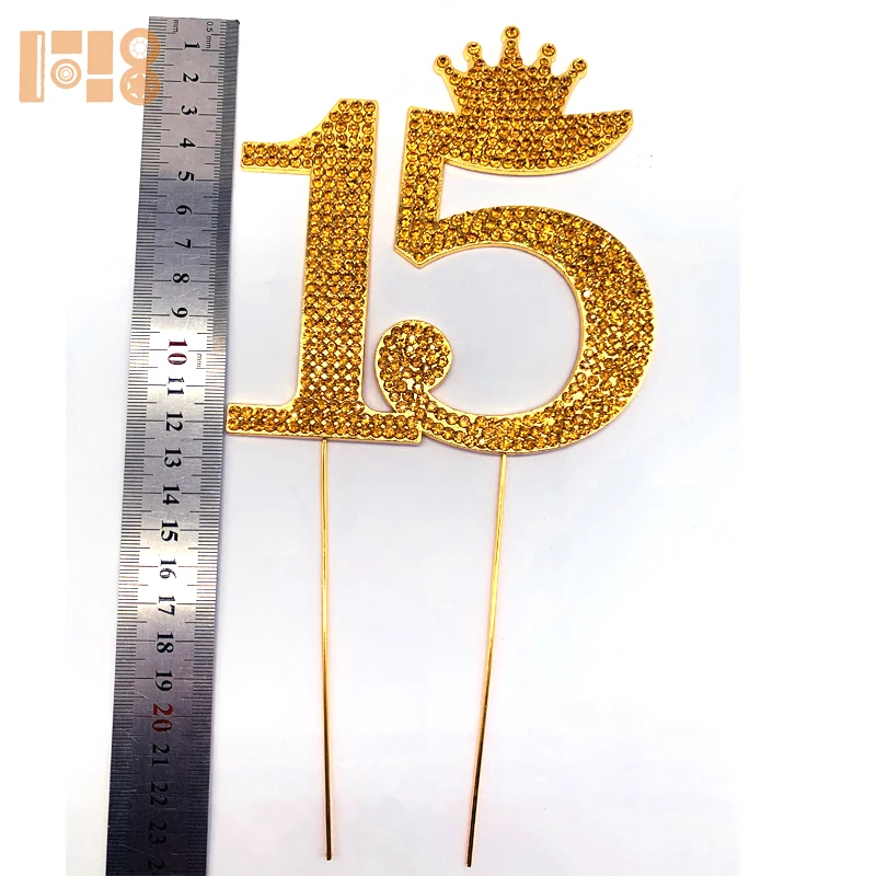 Buy Number 15 Quinceanera Rhinestone Princess Crown Monogram Cake Topper -  Sweet 15th Birthday Party (Rose Gold) Online at desertcartIsrael