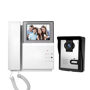 4.3 Inch Wired Video Intercom System Video Doorbell Doorphone 700 TVL Color Screen Outdoor Camera for Home Apartment Office