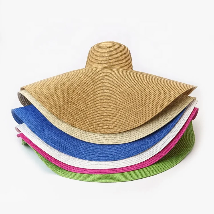 Wholesale Wide Brim Straw Floppy Beach Sun Hats - Foremost