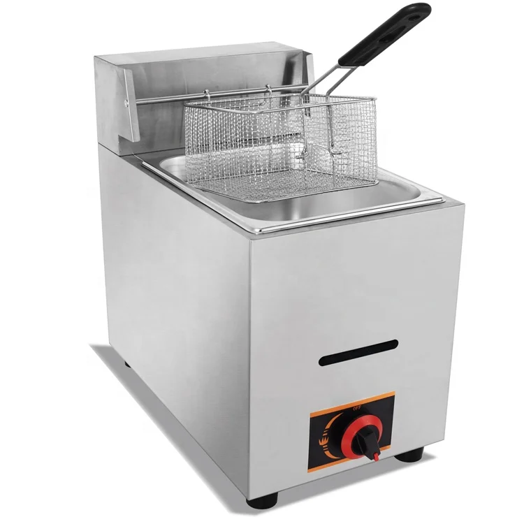 Gas fryer commercial 6L  Deep Fryer Single Tank Counter top Basket French Fry Restaurant China Manufacturer details