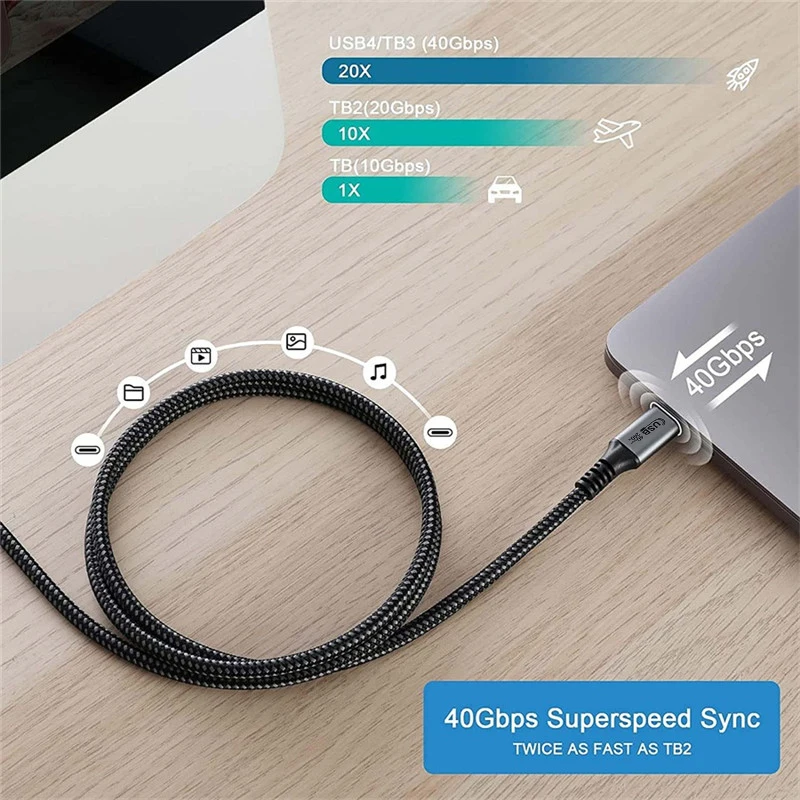 240w Usb4.0 40gbps Usb Type C To C Thunderbolt3 Data Cable 48v/5a 6k@60hz  Pd3.1 Fast Charging Usb C Cable For Macbook Usb4 Cable - Buy Usb4 Type C  Thunderbolt 3 Data Cable