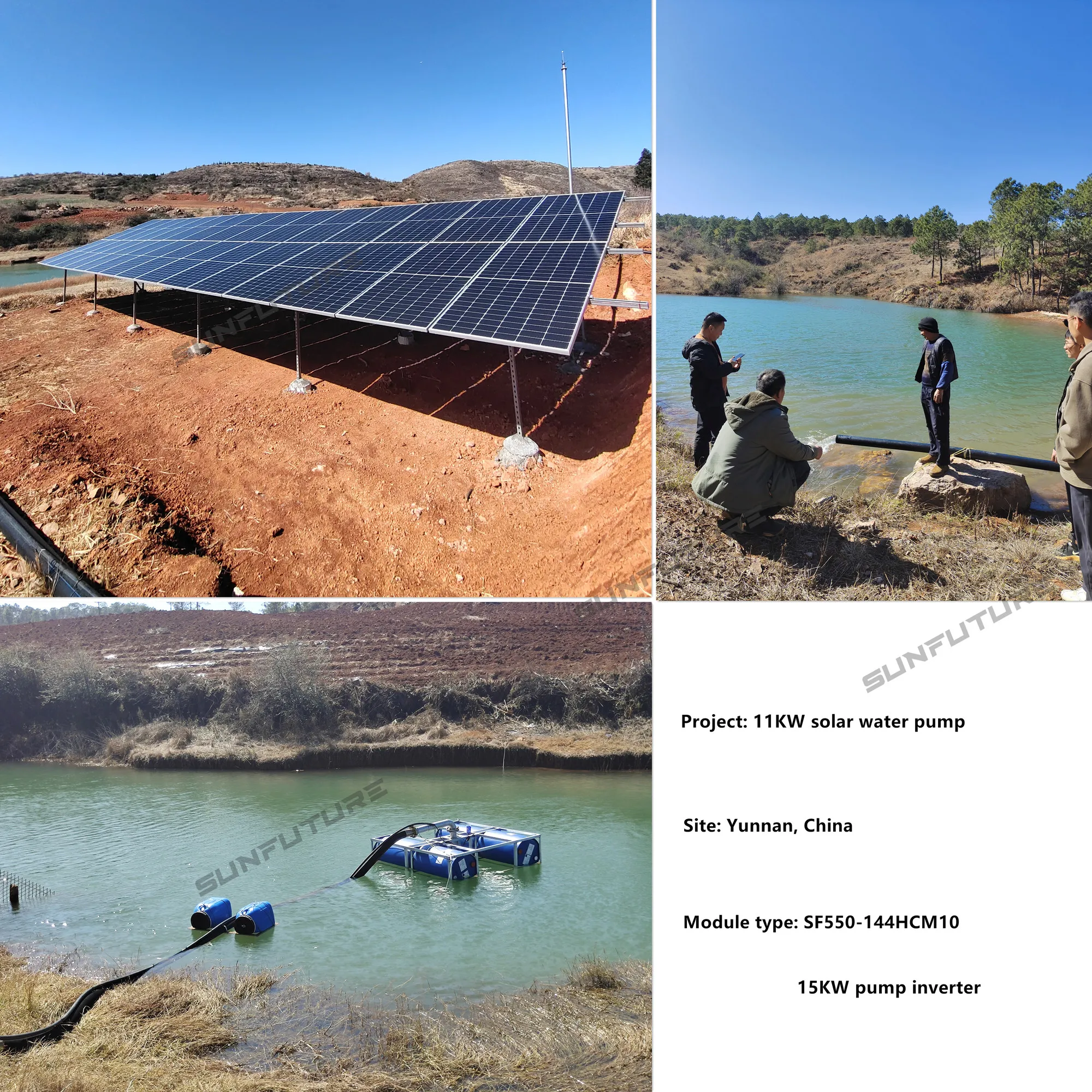 2inch High Flow Solar Water Pump 80m Head Submersible 2hp Ac Dc