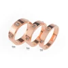4mm rose gold six diamond ring