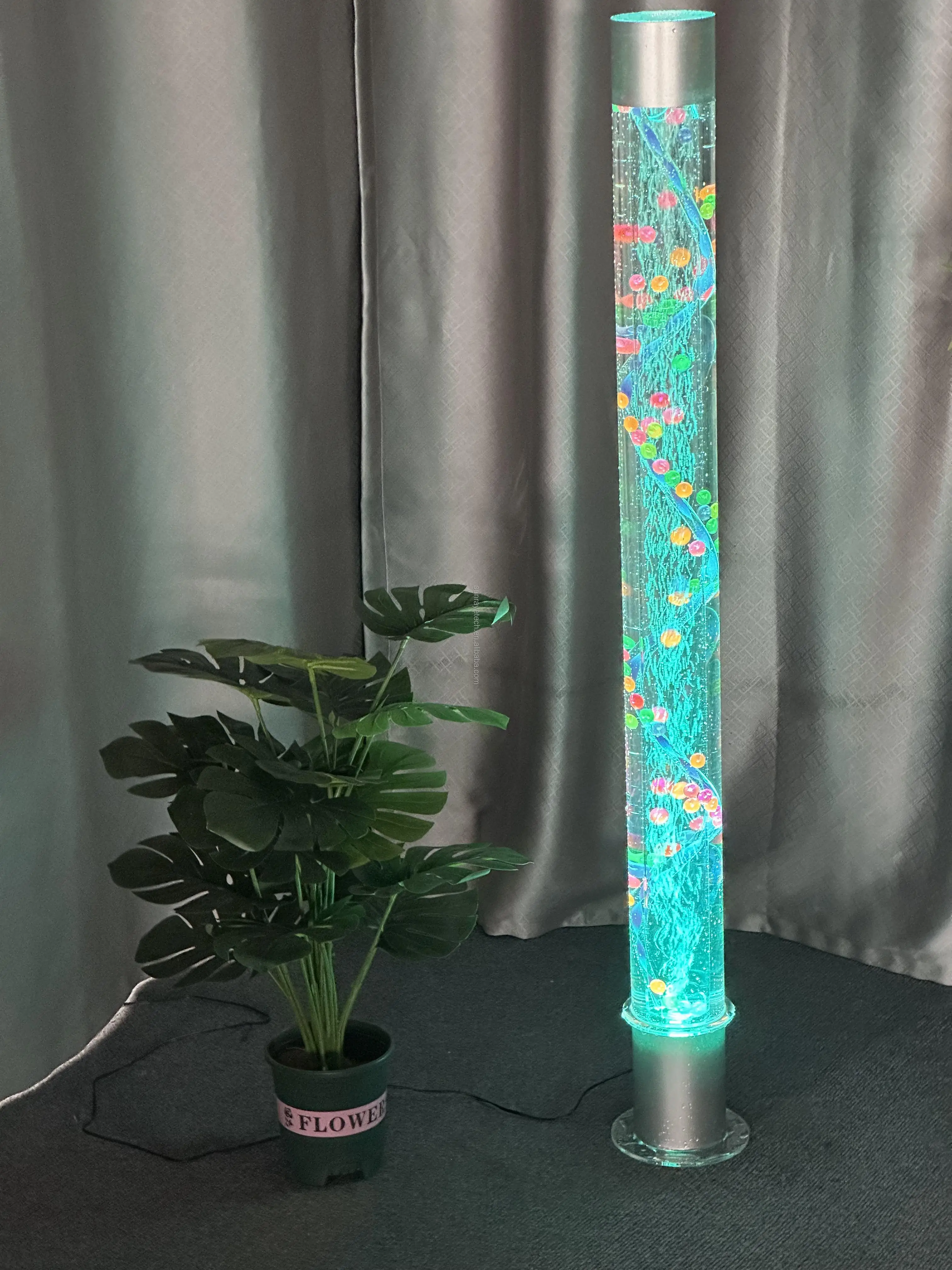 2023 Customized Floor Standing LED Bubble Tube Cylinder Water Bubble Tube for Home Sensory Items Kids School Education
