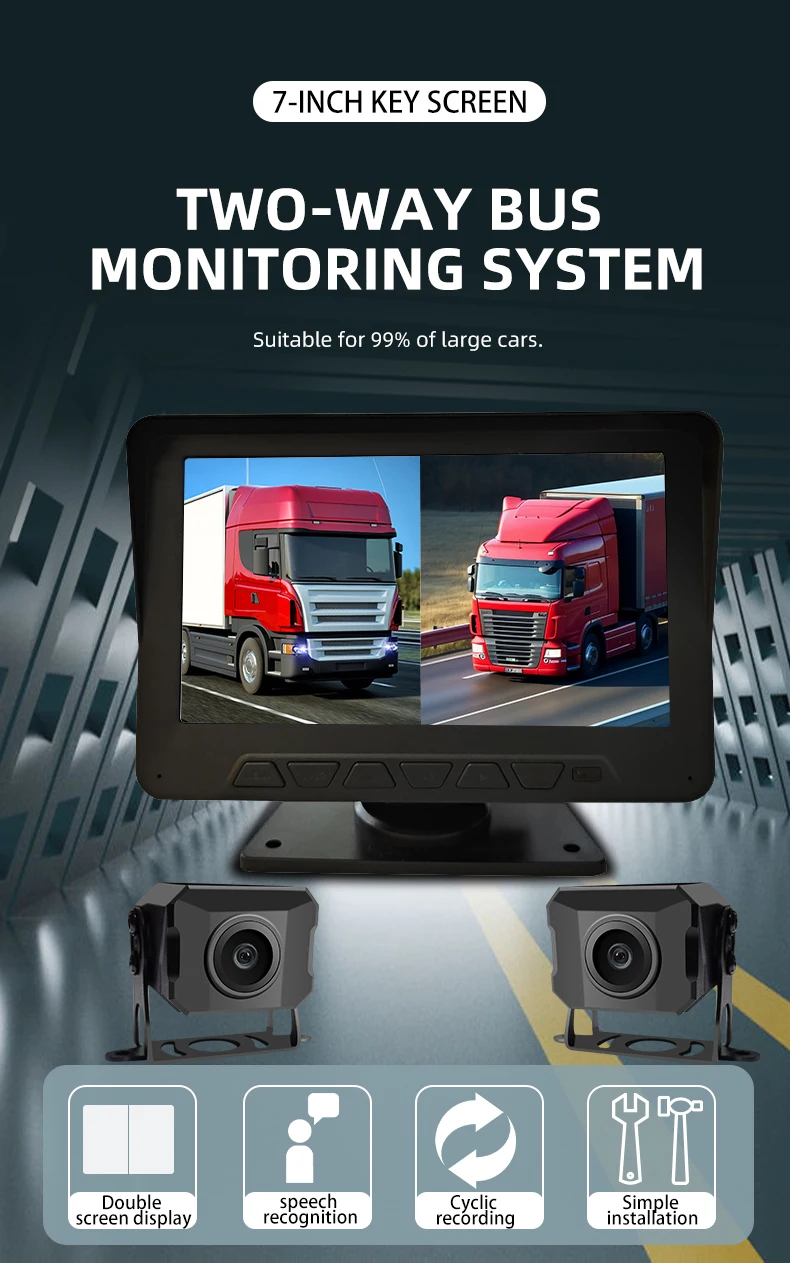 720P Truck Camera - Dual Vision & Night View Monitoring
