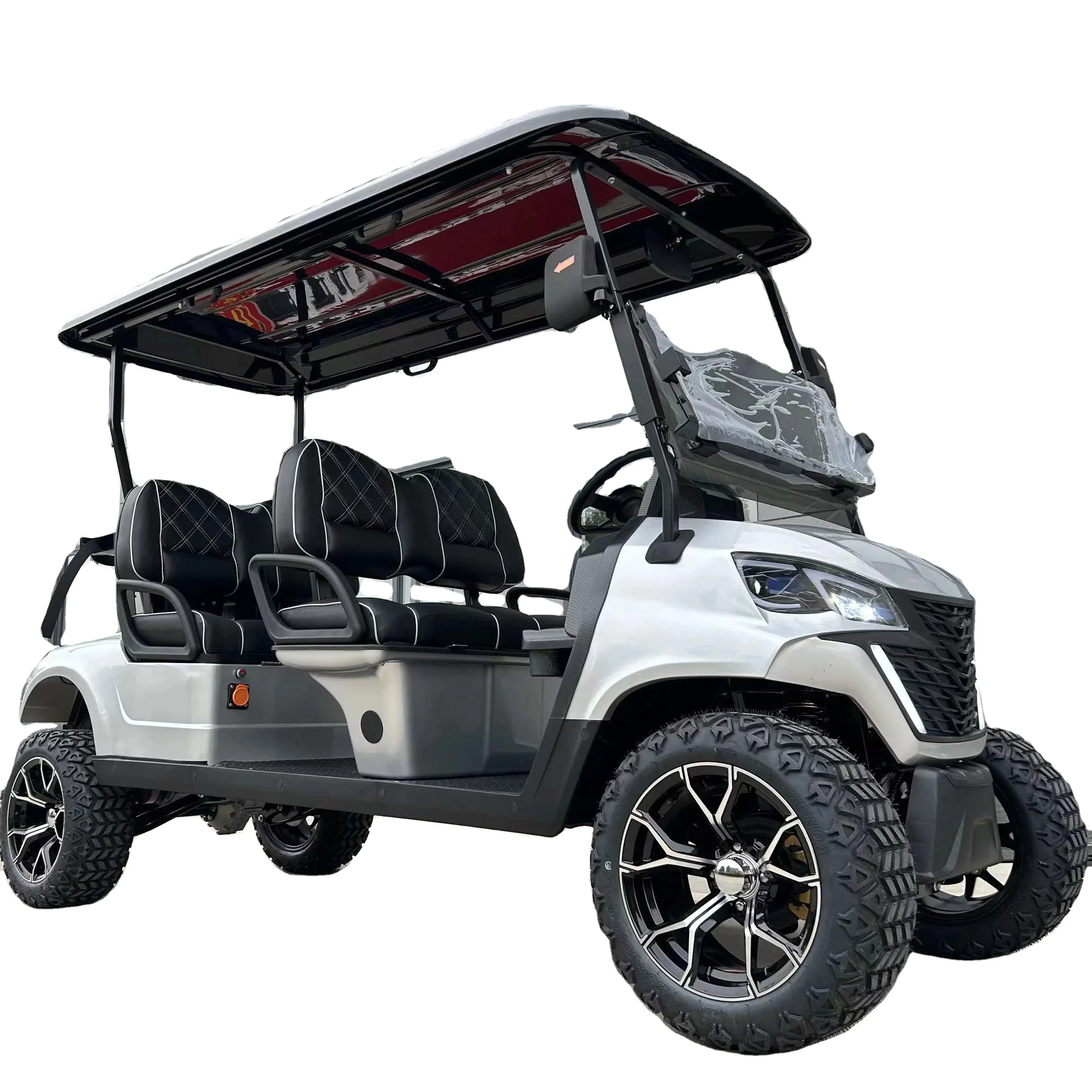 White Seater Gas Powered Golf Cart Off-Road Legal Customizable