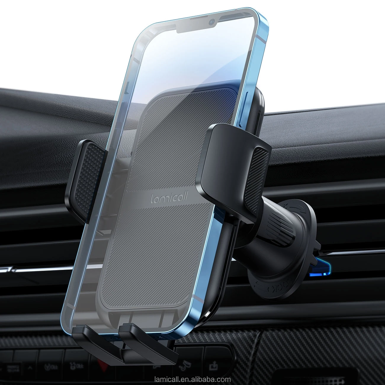 Lamicall 2024 Wider Clamp & Metal Hook Car Phone Holder Vent [thick ...