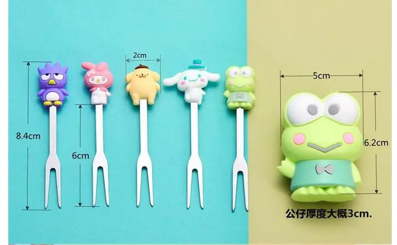 Hot Sales Stainless Steel Fruit Pick Kids Cute Princess  and Other Carton Fruit Fork Decorative Kids