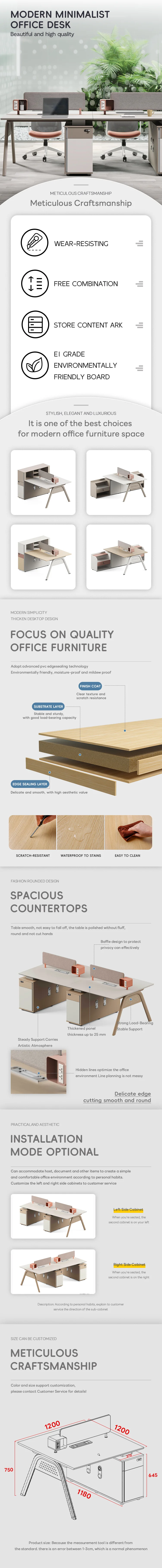 4 Seater Work Station manufacture