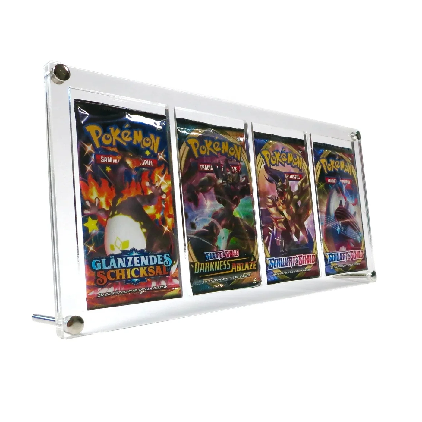 Clear 6 Slot Pokemon Booster Pack Dispenser Acrylic Tcg Trading Card