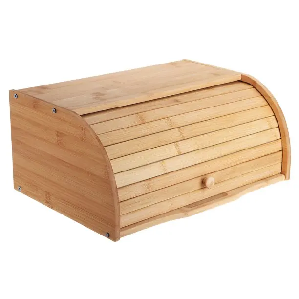 Wholesale Bamboo Bread Box with Sliding Cutting Drawer Bread Bin with Front  Window, Adjustable 2 Layer Food Storage Bin with Removable Layer - China  Bamboo Bread Box and Bamboo Bread price