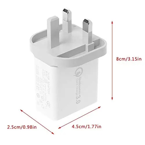 Универсальный 3 порта USB зарядное устройство QC 3,0 и 5V 2.4A штепсельная вилка британского стандарта Портативный USB зарядное устройство адаптер, для быстрого настенного зарядного устройства для Samsung S8 S9