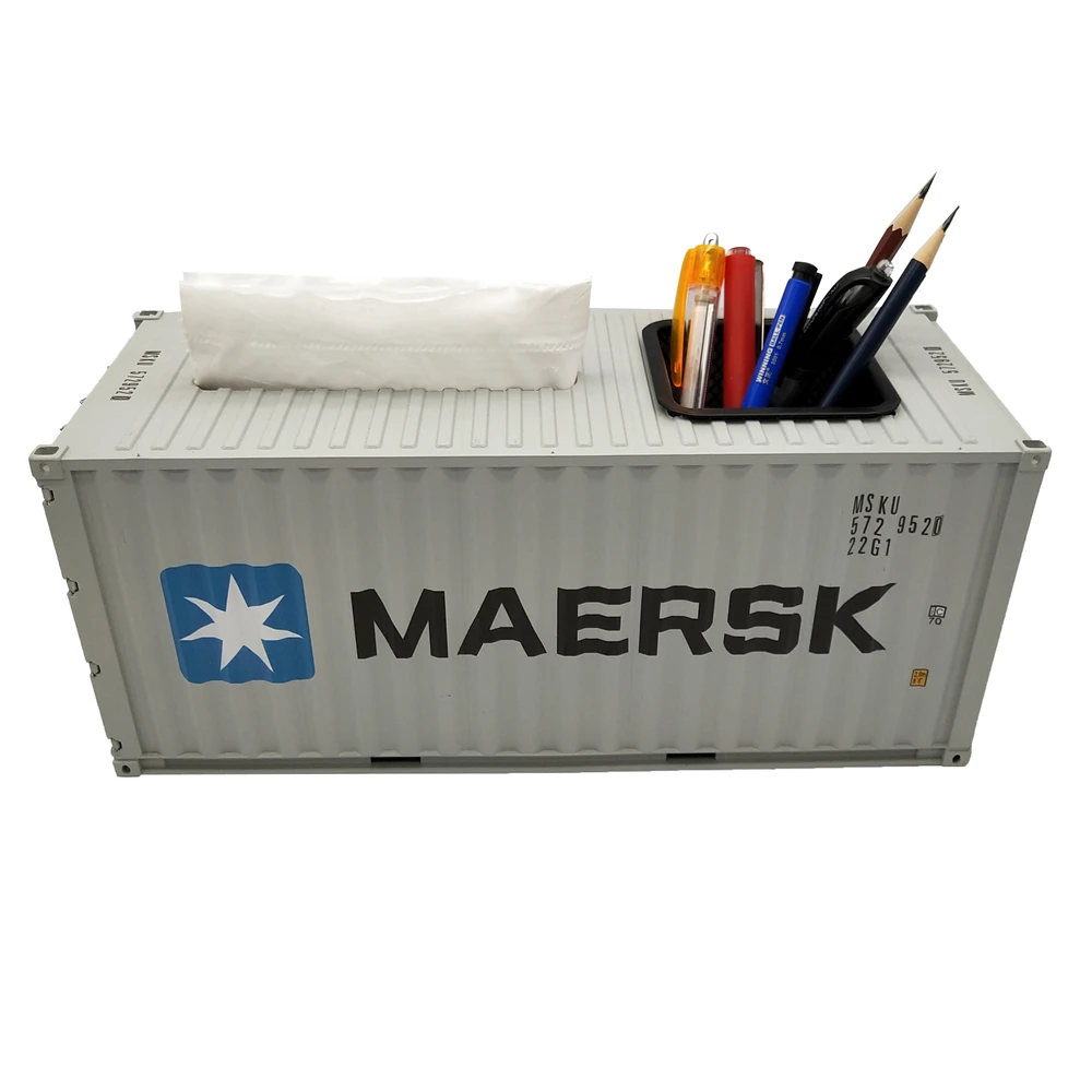 【A】30cm 1:20 MAERSK-LINE shipping line container scale model Pen holder container model gifts O.A.S ship model