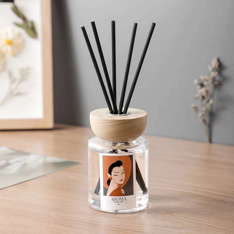 OEM Eco Friendly 150ml Reed Diffuser Luxury Glass Bottle Hotel Home Fragrance Gift Set Reed Diffuser