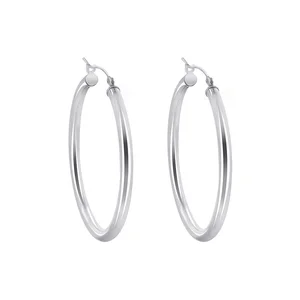 2022 Minimalist Sterling On-trend Earing Women Hoop Earrings Jewelry  Silver Silver Hoop Earrings