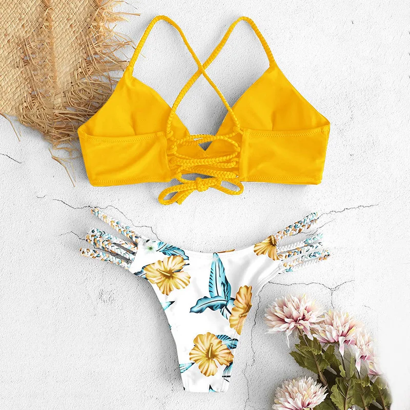 Julyu0027s Song-bikinis Con Estampado De Flores Para Mujer,Traje De 