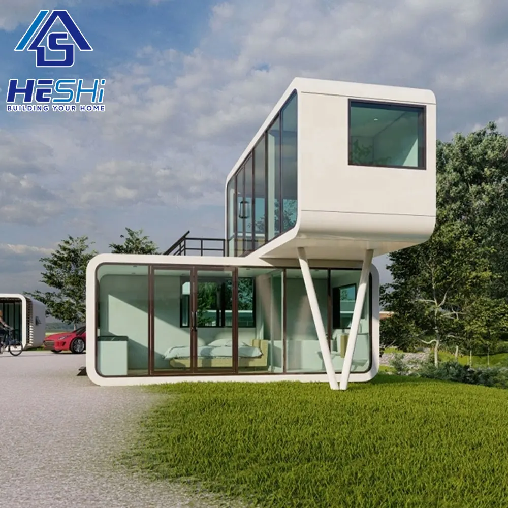 Complete Prefab Popular Moveable Apple Cabin House for Sale Prefabricated Portable 20Ft 40Ft Office Pod Outdoor Container Home