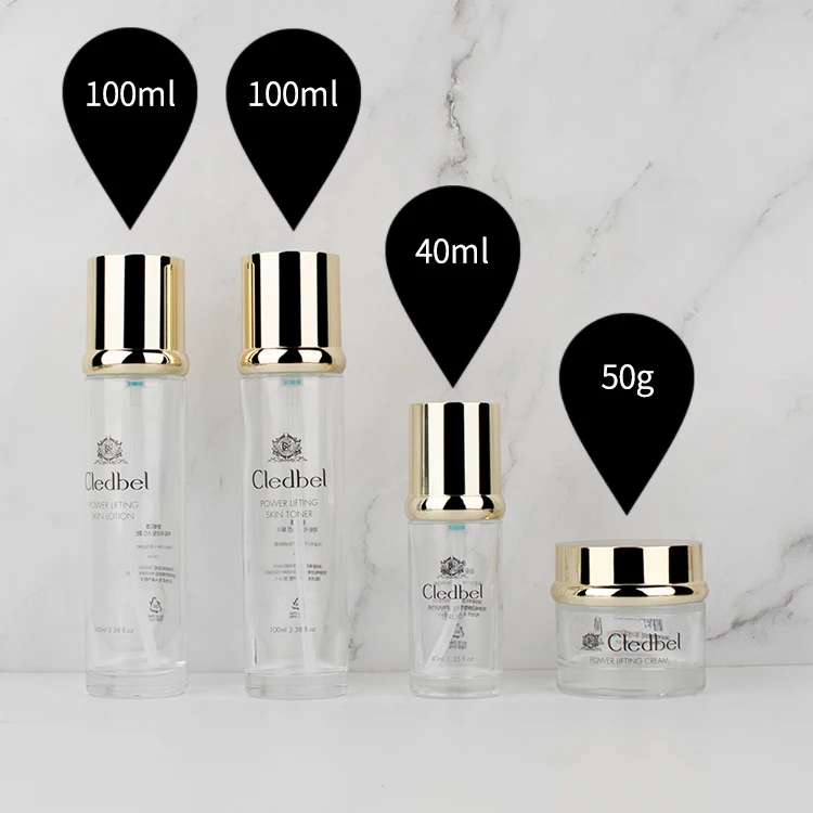 Luxury 50g 40 100 120ml empty skincare lotion cream glass spray round cosmetic bottle packaging with pump manufacture