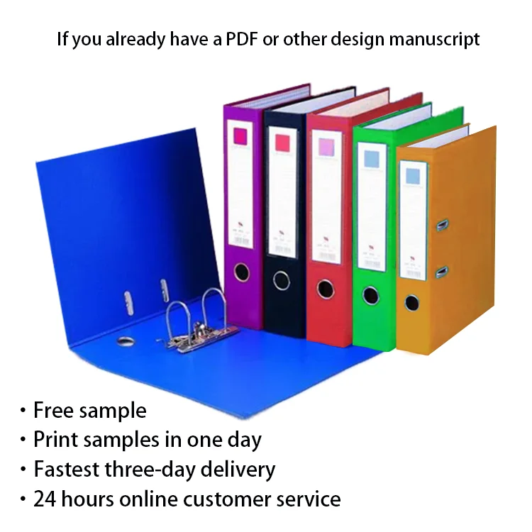Customised Reusable School Decorative Transparent Custom Fastener A4 pp Plastic File Folder for Document