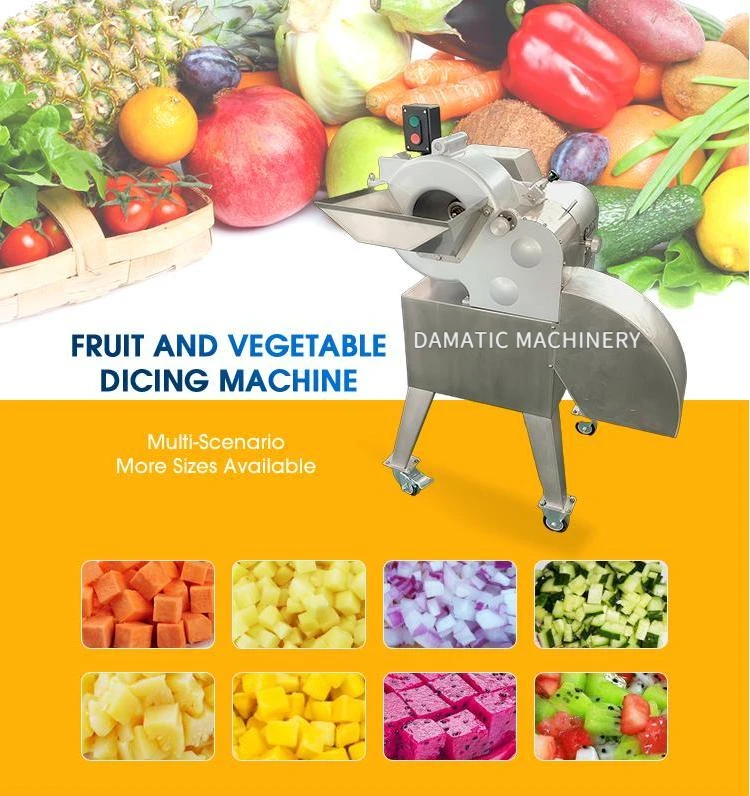 High-Efficiency Cutter with Big Capacity Multifunctional Vegetable and Potato Slicing Dicings Strips Cube Machine New