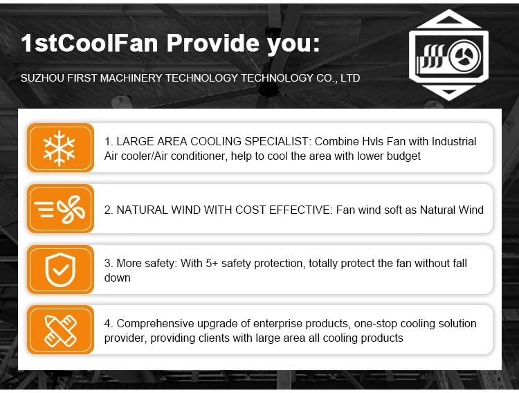 Ceiling Fan, 24ft, 7.3m, HVLS, 1.5KW - detail 14